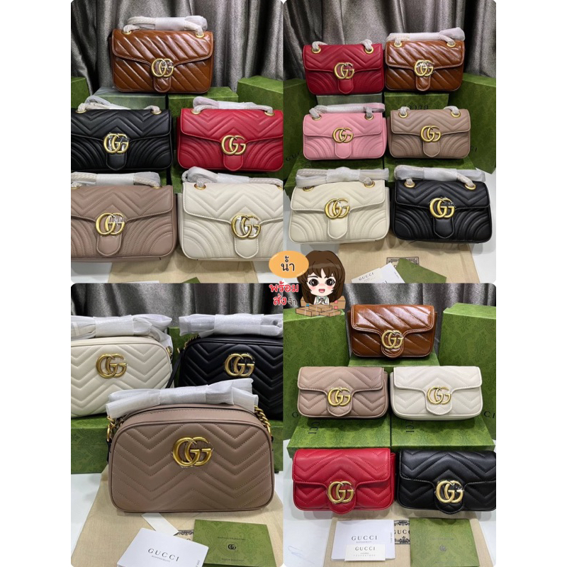 (Namyen_2550) พร้อมส่ง กระเป๋า GG มีหลายขนาด6”8”10”
