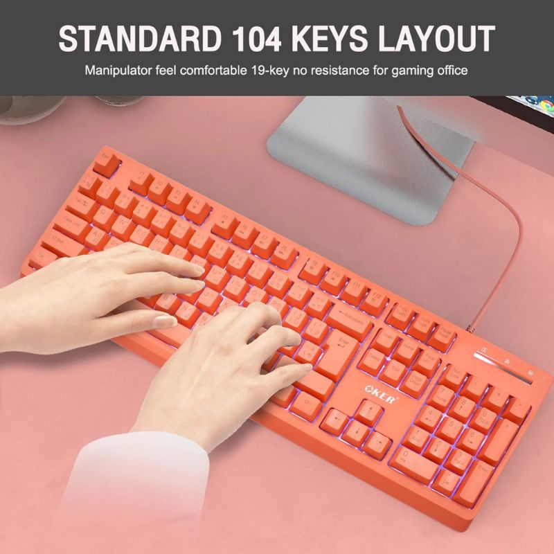 Oker Gamingคีย์บอร์ด VAMPIRE Back light Multimedia รุ่นOker VA-59สีดำ ประกัน1 ปี - รูปที่ 7