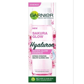 Garnier Skin Natural Sakura Glow hyaluron 100 ml. การ์นิเย่ สกิน แนทเชอรัลส์ ซากุระ โกลว์ วอเตอร์โกลว์ เอสเซนส์ 100 มล.