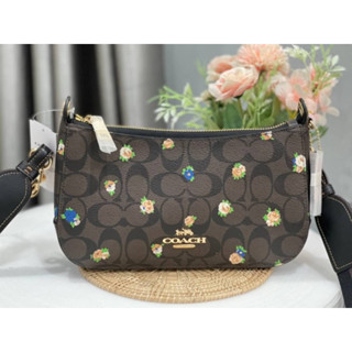 JES BAGUETTE IN SIGNATURE CANVAS WITH VINTAGE MINI ROSE PRINT (COACH C6823)