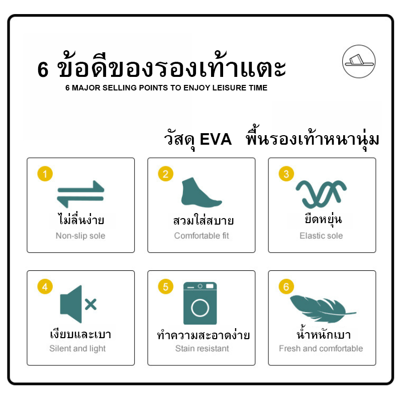 รองเท้าแตะยอดฮิต รองเท้าพื้นหยัก  ใส่สบายไม่หนักเท้า ไม่ส่งกลิ่นเหม็น รองเท้าแตะ รองเท้าแตะแบบสวม