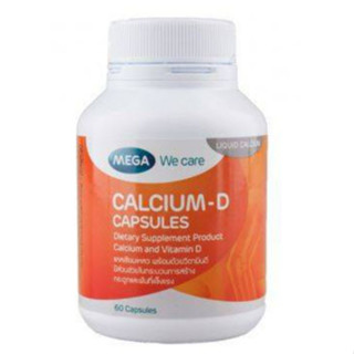 Mega We Care Calcium D 60cap แคลเซียม ดี 60 แคปซูล x1กระปุก