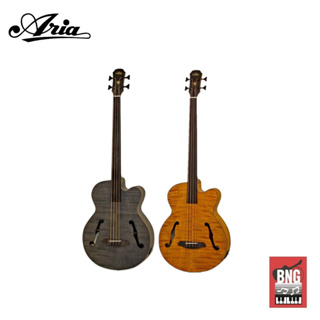 ARIA FEB-F2/FL กีตาร์เบสโปร่งไฟฟ้า แบรนด์ยอดฮิตจากประเทศ ญี่ปุ่น รุ่นนี้เป็น Fretless งานดี สวยเนี๊ยบ