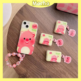 💕พร้อมส่ง💕iPhone 14 13 12 11 Pro Max เคส for เคสไอโฟน11 น่ารัก บางเบาพกพาง่าย การ์ตูน Loopy วัสดุIMD โซ่มุก Case