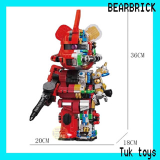 ตัวต่อเลโก้จีน แบร์บริค แบร์บริคไอรอนแมนครึ่งตัว กัฟตันครื่งตัว Bearbrick |ron Man AZW ตัวต่อสวยงานดีตัวสูงใหญ่