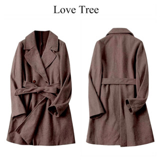 เสื้อโค้ท OVERCOAT โค้ทกันหนาว 🍂Trench coat  belt coat แบรนด์🍁LOVE TREE🍁 (WY1099)