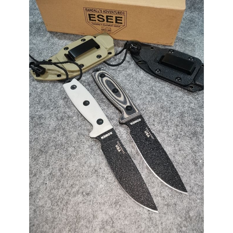 อุปกรณ์​ตั้งแคมป์​เดินป่า ESEE​ 4​ วัสดุ​ใบ​: S35VN​ ด้ามจับG10​ 2สี