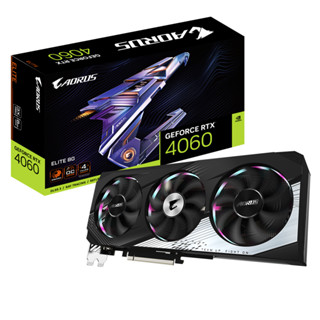 VGA (การ์ดแสดงผล) GIGABYTE AORUS GeForce RTX 4060 ELITE 8G (GV-N4060AORUS E-8GD)