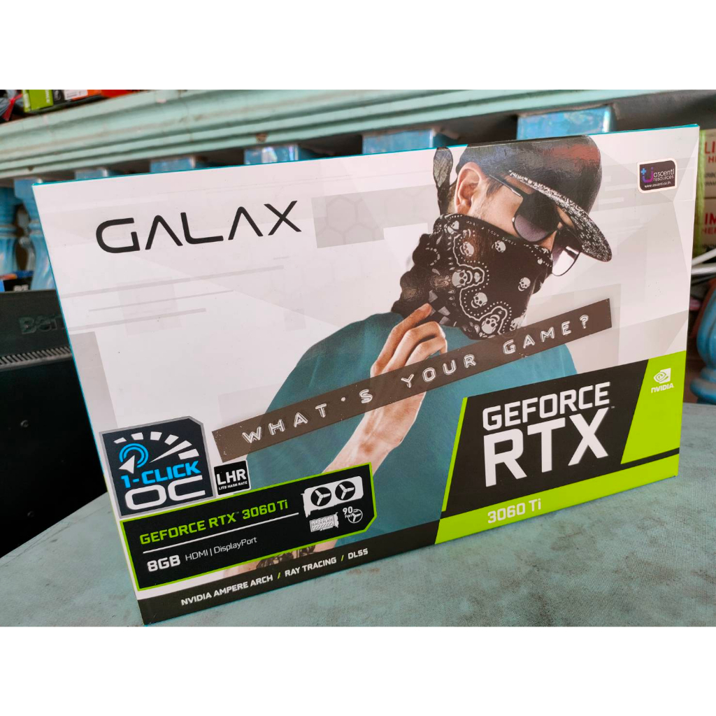 การ์ดจอ GALAX GEFORCE RTX 3060 TI (1-CLICK OC) - 8GB GDDR6 สินค้ามือสอง ประกันไทย Ascenti สภาพดีพร้อมส่งทันที