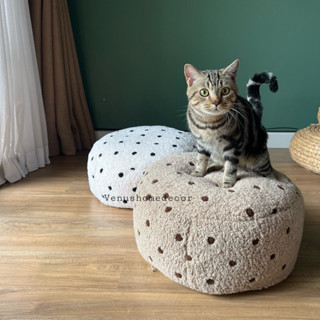 เบาะรองนั่ง beanbag polka dot stool,pouf,foot rest stool