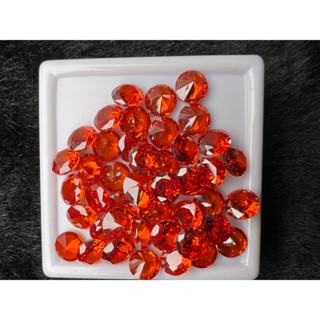 cz Orange Diamond 7.00mm Rouns shape 10 pieces