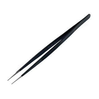 ปากคีบปลายแหลม ปากคีบปลายแหลมสีดำ ปากคีบ ยาว16.5Cm. แหนบคีบพลอย Diamond Tweezers black