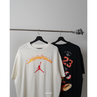 AJ Jumpman Flame Graffiti Printing T-Shirts (FJ7685)