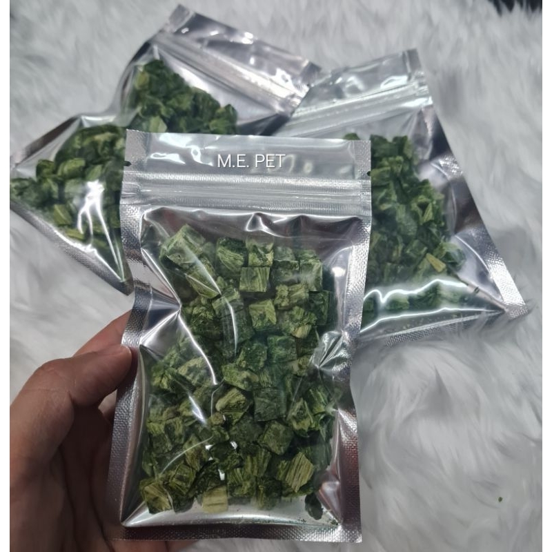 คุกกี้ผักโขม คุ้กกี้ผักโขมสำหรับหนูแฮมสเตอร์ ชูการ์ กระต่ายและสัตว์ฟันแทะทุกชนิด (ผักโขม 8กรัม) - รูปที่ 5