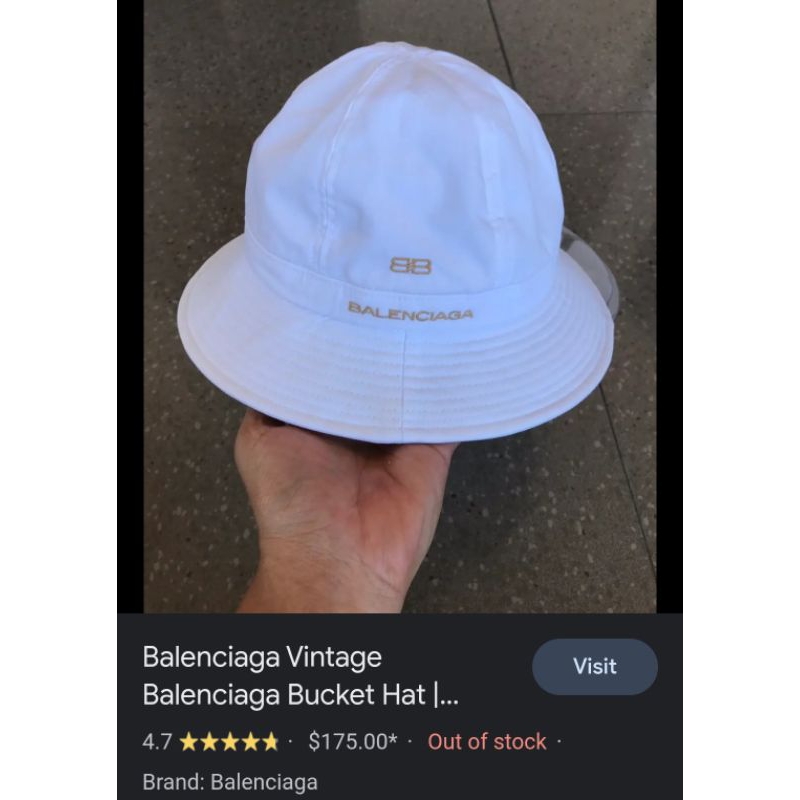 Balenciaga หมวกบักเก็ต แบรนด์แท้ มือสอง bucket hat