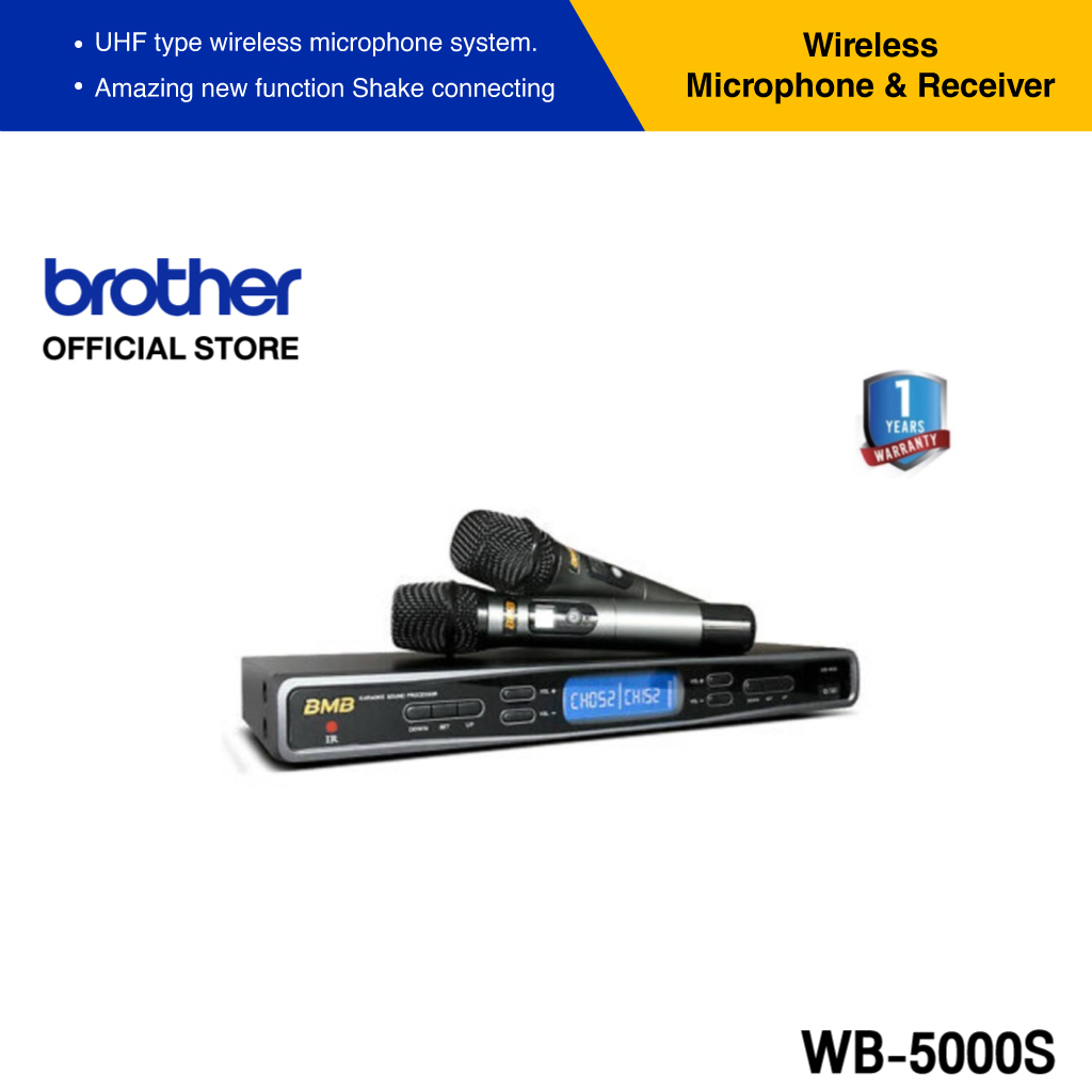 BMB WB-5000S Karaoke UHF Wireless Dual-Handheld Microphone System [Pre-Orderจัดส่งภายใน7-15วัน]