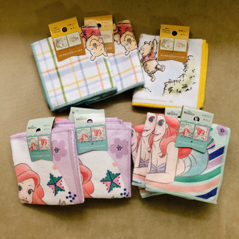 (มีสินค้าเข้าใหม่)ผ้าเช็ดหน้า ลายลิขสิทธิ์ดิสนีย์