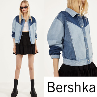 BERSHKA CONTRAST DENIM JACKET Size S อก46 (Ivy’s closet) แท้💯