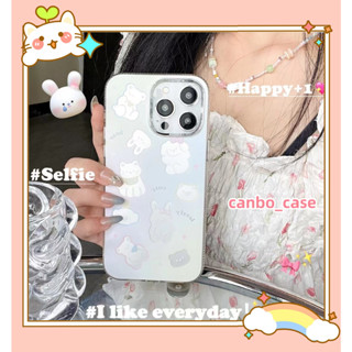 🎁ส่งของขวัญ🎁เคสไอโฟน สำหรับ 11 14 for iPhone Case 13 12 Pro Max การ์ตูน หวานเท่ กระต่าย กันกระแทก เคสนิ่ม เคสโทรศัพท์