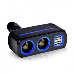 Olesson รุ่น 1637  Car Charger 2usb 120W อุปกรณ์สำหรับขยายเพิ่มช่องในรถยนต์2ช่อง พร้อม 2usb