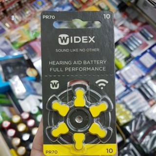 (Made in UK) ถ่านเครื่องช่วยฟัง Widex 10, A10, PR70 แพค6ก้อน 1.45V ของใหม่ ของแท้