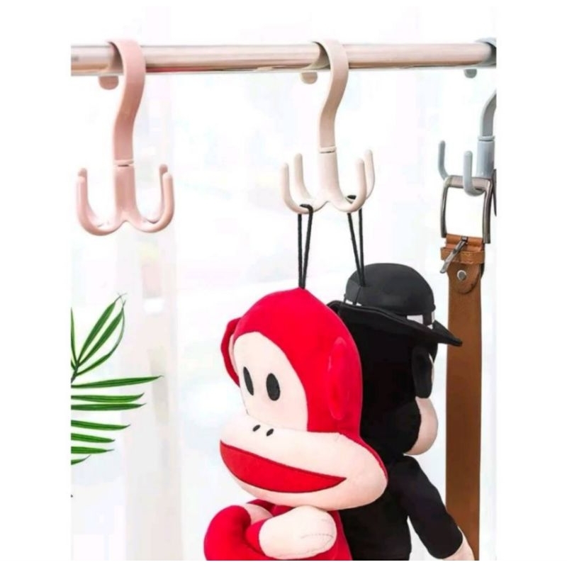 ที่แขวนกระเป๋า คละสี แขวนเข็มขัด,แขวนเนคไท,ที่แขวนของอเนกประสงค์,หมุมได้360องศา ตะขอแขวน
