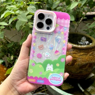 เคสลายน้องกระต่ายทุ่งหญ้าน้ำแข็ง เคสไอโฟน พร้อมส่ง เคสสำหรับ IPHONE CASE 11-14PROMAX