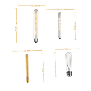 หลอดไฟทรงกระบอก มีทั้งแบบ LED และ หลอดไส้ ขั้ว E27