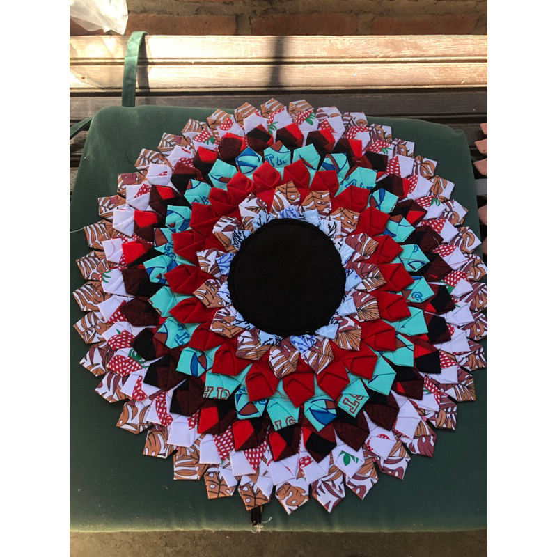 พรมเช็ดเท้าราคาถูก 2 ผืน 40 บาทสีสันสวยงามคละลายผ้าฝีมือเย็บละเอียด