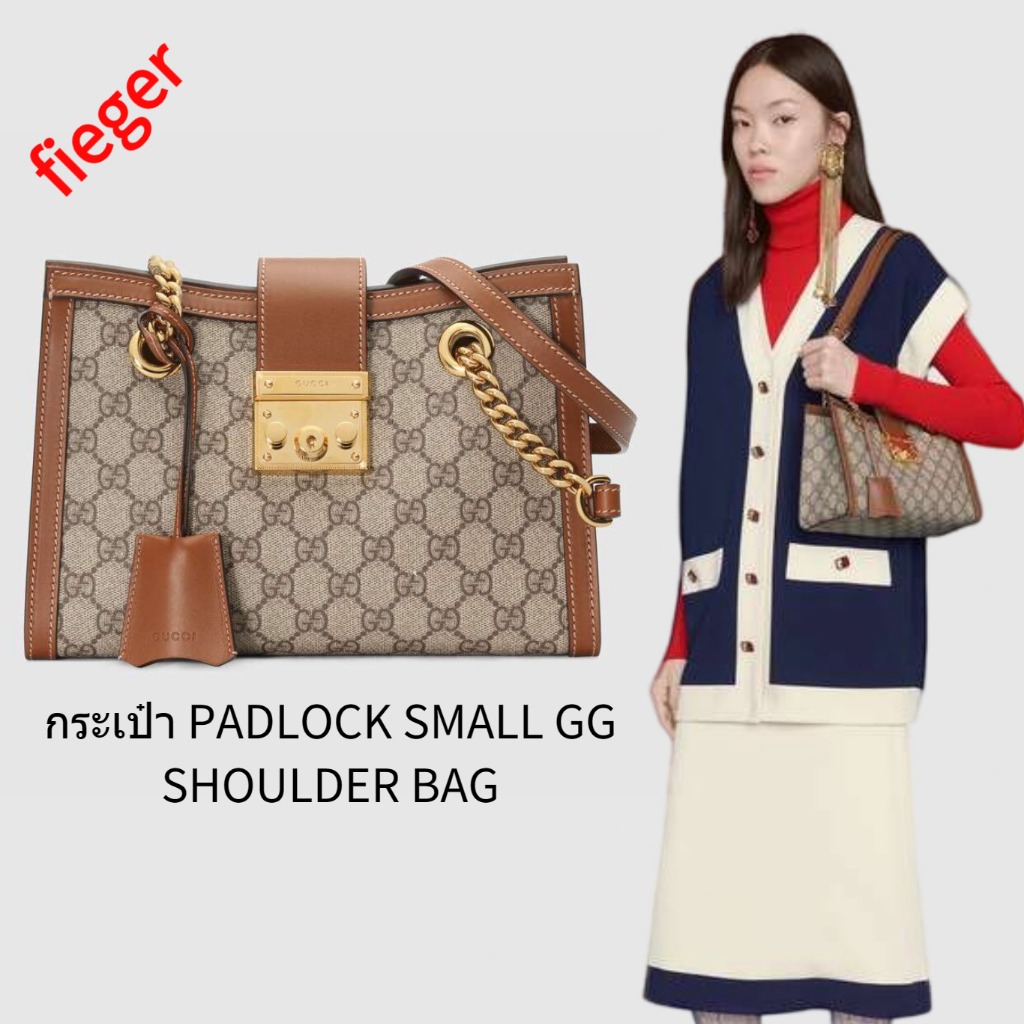 ใหม่ กระเป๋าผู้หญิง gucci classic กระเป๋า PADLOCK SMALL GG SHOULDER BAG