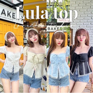 Lula top เสื้อแขนตุ๊กตาโบว์หน้า แต่งลูกไม้ น่ารัก