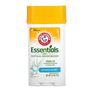 โรลออน ระงับกลิ่นกาย ARM &amp; HAMMER Essentials Solid Deodorant, Clean(Juniper Berry), Wide Stick, 2.5 oz