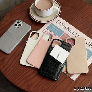 STBON เคสไอโฟนมีช่องใส่บัตร เคสโทรศัพท์หนัง ใช้กับ iPhone 11 12 13 14 Pro max เคสโทรศัพท์สีทึบ