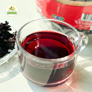 กระเจี๊ยบแดงอบแห้ง ตราชาดาสุวรรณ์ dried roselle hibiscus มาตรฐานโรรงานผลิต กระเจียบ กระเจี๊ยบแดง