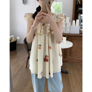 CHAWY beige minimal top C3991👨🏼‍🌾🥫 เสื้อท็อปแขนสั้น เสื้อแขนกุด