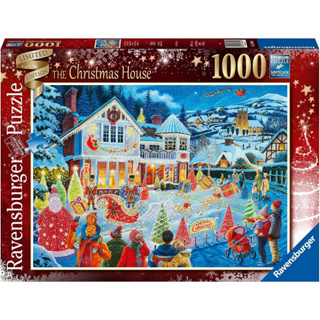 จิ๊กซอว์ Ravensburger - The Christmas House  1000 piece (Limited Edition) (ของแท้ มีสินค้าพร้อมส่ง)