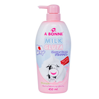 A BONNE MILK เอ บอนเน่ มิลค์ กลูต้า วิป ชาวเวอร์ ครีมอาบน้ำ 450 มล.