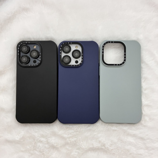 เคสสีพื้น กำมะหยี่ Silicone นิ่ม Black/Deep Blue/Gray