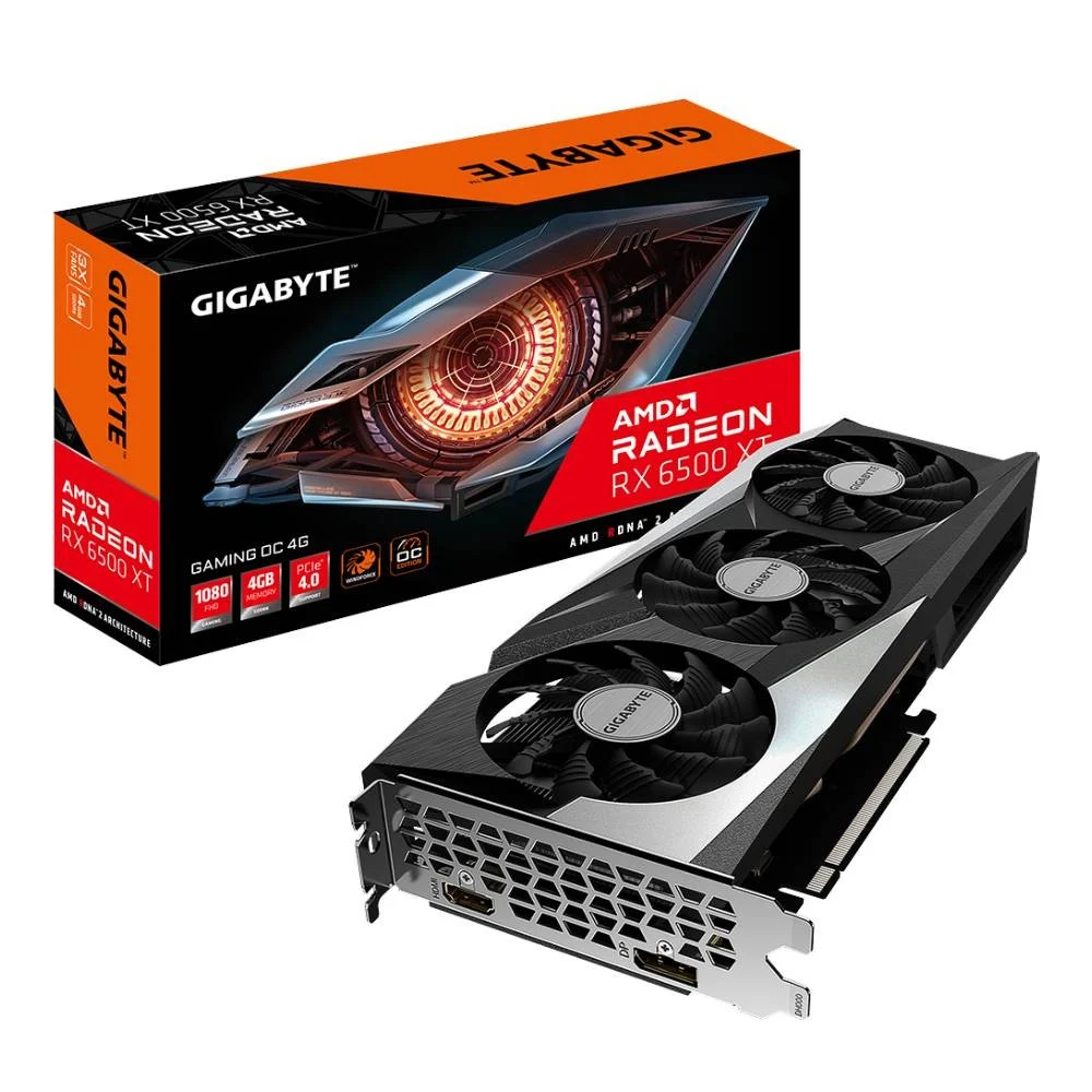 VGA GIGABYTE RADEON RX 6500XT GAMING OC - 4GB GDDR6