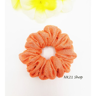 NK21 โดนัทรัดผม หนังยางรัดผม ยางมัดผม ที่มัดผม สีส้ม Scrunchies,Scrunchies,Scrunchy,Hair accessories,Elastic hair tie