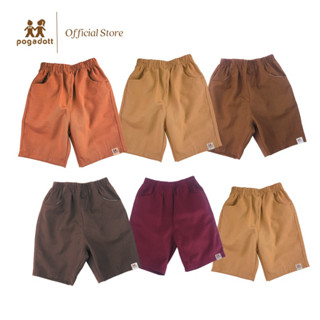 POGADOTT กางเกงขาสั้นเด็กผู้ชาย สีพื้นผ้าค้อตต้อน ขา 3 ส่วน รุ่น Basic Kids