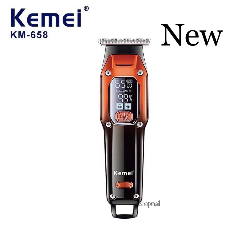 ปัตตาเลี่ยน Kemei km-658 ปัตตาเลี่ยนตัดผมไฟฟ้า แบบชาร์จ Usb สําหรับผู้ชาย
