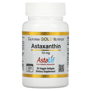 [🚚พร้อมส่ง] Exp:11/2024 แอสตาแซนธิน Astaxanthin 12 mg, California Gold Nutrition, 30 Softgels