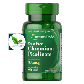 Puritan’s Pride Chromium Picolinate 800 mcg Yeast Free / 90 Tablets