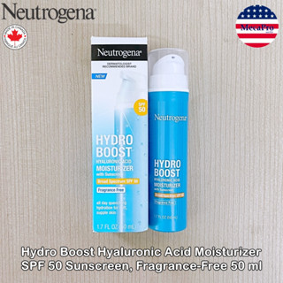 Neutrogena® Hydro Boost Hyaluronic Acid Moisturizer SPF 50 Sunscreen 50 ml นูโทรจีนา มอยส์เจอไรเซอร์ ผสมกันแดด ผิวหน้า