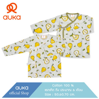 Auka .เสื้อป้ายแขนยาวแรกเกิด - 6 เดือน Auka Enjoy Fresh