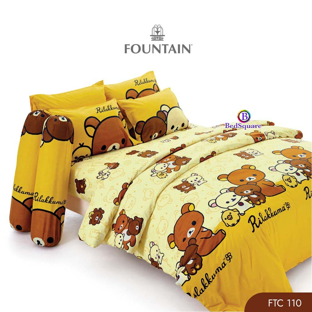 Rilakkuma : ชุดเครื่องนอน 3.5/5/6 ฟุต (ครบชุด ผ้าปูที่นอน + ผ้านวม) Fountain (ลิขสิทธิ์แท้SANRIO💯%) - รูปที่ 7