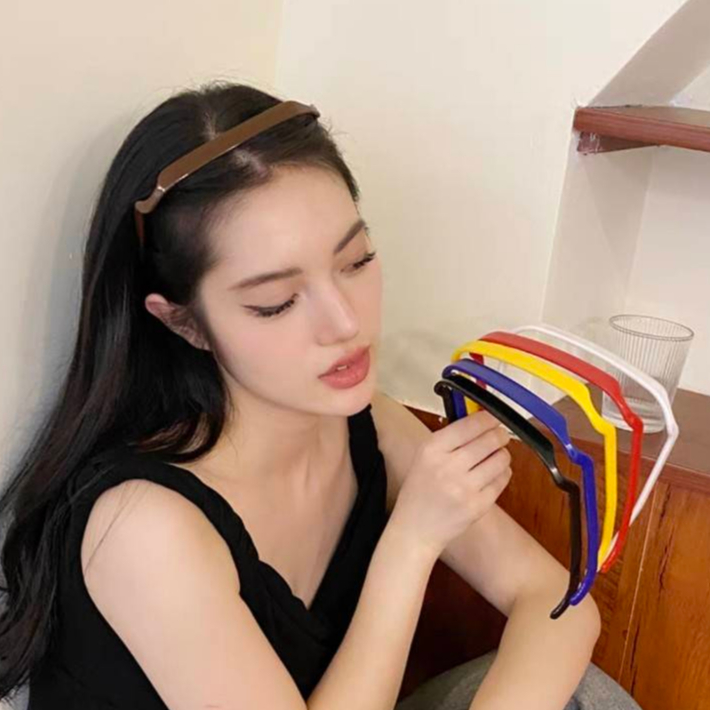 DE-ที่คาดผมทรงสี่เหลี่ยม มินิมอล ทันสมัย แฟชั่นสีสันสดใส(พร้อมส่ง)