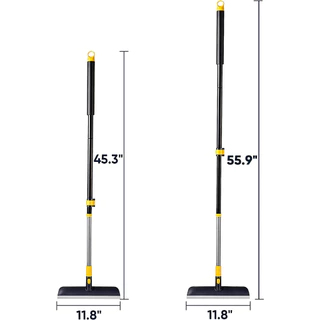 BOOMJOY แปรงขัดพื้นแบบ2 In 1ขนาด55.9 "ด้ามยืดหดได้แปรงอุปกรณ์ขัดถูเวลาอาบน้ำแข็งสำหรับทำความสะอาดลานห้องน้ำโรงรถห้องครัวที่ยึดติดกำแพงอ่า