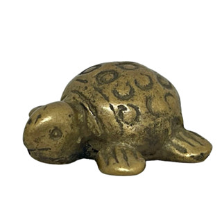 พญาเต่าเรือน เต่าจิ๋ว วัสดุทองเหลือง สูง 1.3 ซม. Turtle Brass Amulet #1 Home Decor by Boss